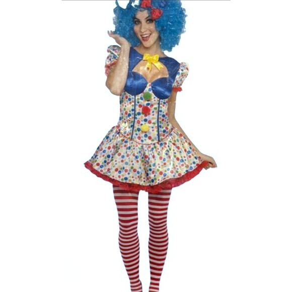 Spirit Halloween Pennywise Clown Costume Womens M Sexy Tulle Skirt Dress Horror - Picture 1 of 11